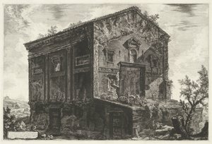 Tombe van Aspasia Annia Regilla te Rome Pohled na chrám Camene (název na objektu) Gezichten op Rome (název série) Pohledy na Řím navržený a vyrytý architektem Giambattista Piranesi Ve (nez) iano (název série) od Giovanni Battista Piranesi