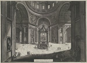 Querschiff der Petersbasilika in Vatikanstadt von Giovanni-Battista Piranesi