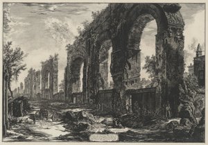 Pozůstatky neronovských akvaduktů (z: Vedute di Roma) od Giovanni Battista Piranesi