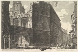 Veduta degli avanzi del Foro di Nerva, larcade et la muraille Fórum Augusta [err ..., 1757. od Giovanni Battista Piranesi