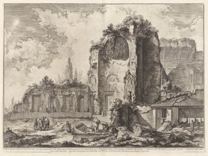 Pohled na pozůstatky dvou Triclini, které patřily Nerovu zlatému domu od Giovanni Battista Piranesi