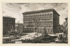 Pohled na Palazzo Farnese, z Views of Rome od Giovanni-Battista Piranesi