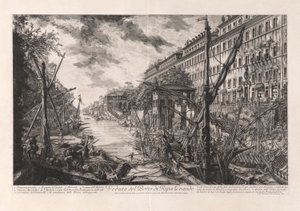 Pohled na přístav Ripa Grande, z Vedute di Roma (Pohledy na Řím) od Giovanni Battista Piranesi