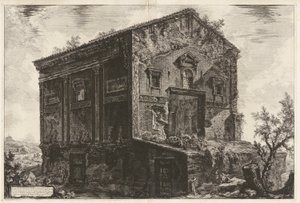 Pohled na chrám Camene v dávných dobách obklopený lesem v údolí Egeria od Giovanni Battista Piranesi
