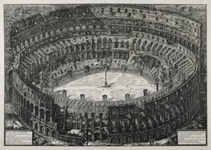 Pohled na Flaviův amfiteátr známý jako Koloseum od Giovanni Battista Piranesi