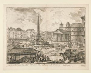 Pohled na Piazza della Rotonda, z Vedute di Roma od Giovanni Battista Piranesi