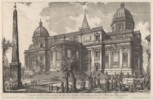 Pohled na zadní průčelí baziliky S. Maria Maggiore od Giovanni Battista Piranesi