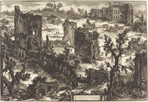 Pohled na Terme di Tito od Giovanni Battista Piranesi