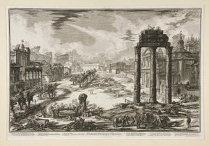 Pohled na Campo Vaccino, z Views of Rome od Giovanni Battista Piranesi