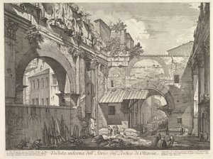Vnitřní pohled na Atrium Portico di Ottavia Vnitřní pohled na Atrium Porti ..., 1760. od Giovanni Battista Piranesi