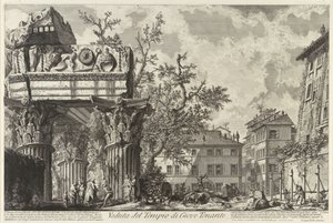 Veduta s Jupiterovým chrámem od Giovanni Battista Piranesi
