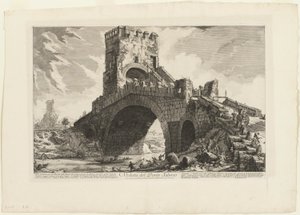 Pohled na Ponte Salario, z Views of Rome od Giovanni-Battista Piranesi
