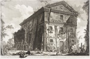 Pohled na Bakchův chrám, 1760-78 od Giovanni Battista Piranesi