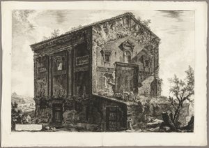 Pohled na chrám Camenae, z pohledů na Řím od Giovanni Battista Piranesi