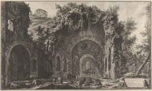 Pohled na fontánu a jeskyně Egiria mimo Porta Capena, 1760-78. od Giovanni Battista Piranesi
