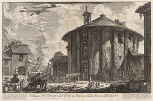 Pohledy na Řím: Chrám Cybele od Giovanni Battista Piranesi