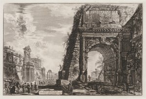 Pohledy na Řím: Arch nebo Titus od Giovanni-Battista Piranesi
