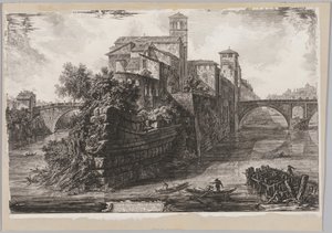 Pohledy na Řím: The Isola Tiberina, 1775.