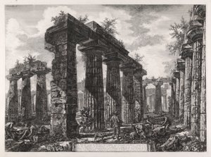 Pohled na pozůstatky Pronaos of the od Giovanni Battista Piranesi