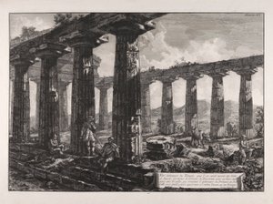 Vnitřní pohled na chrám, který od Giovanni Battista Piranesi