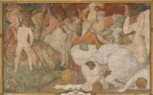Bitva kentaurů a lapithů od Giovanni Battista Rosso Fiorentino