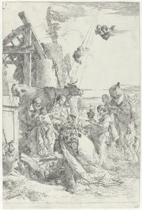 Klanění Ježíšku Tří králů Scherzi di Fantasia (název série) od Giovanni-Battista Tiepolo