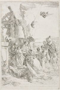 Klanění tří králů od Giovanni Battista Tiepolo
