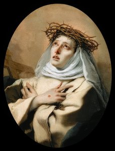 Svatá Kateřina Sienská. 1746 (?) od Giovanni Battista Tiepolo