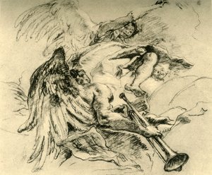 Skupina andělů, c1754, 1928 od Giovanni Battista Tiepolo