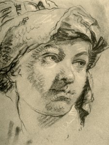 Hlava dívky s turbanem, polovina 18. století, 1928 od Giovanni Battista Tiepolo