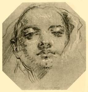 Hlava ženy, c1739-c1744, 1928 od Giovanni Battista Tiepolo