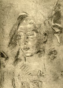 Hlava mladé ženy, polovina 18. století, 1928 od Giovanni Battista Tiepolo