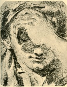 Hlava mladé ženy, polovina 18. století, 1928 od Giovanni Battista Tiepolo