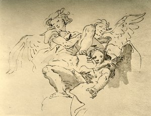 Vznášející se andělé, polovina 18. století, 1928 od Giovanni Battista Tiepolo