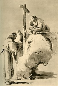 Madona se dvěma svatými mnichy, polovina 18. století, 1928 od Giovanni Battista Tiepolo