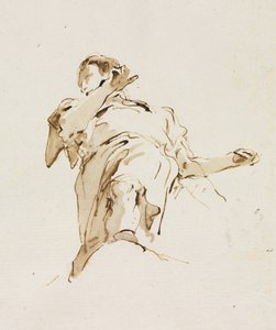 Mužská(?) postava při pohledu zdola od Giovanni Battista Tiepolo