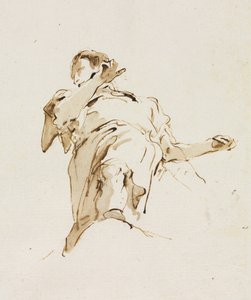 Mužská postava při pohledu zdola, c. 40. léta 18. století. od Giovanni Battista Tiepolo