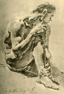 Nahý sedící, 1715-1716, 1928
