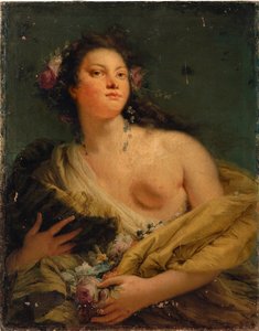 Porträt einer Dame als Flora von Giovanni Battista Tiepolo