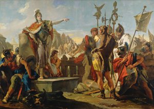 Královna Zenobie promlouvá ke svým vojákům od Giovanni Battista Tiepolo