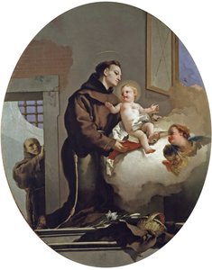 Heiliger Antonius von Padua mit dem Jesuskind, 1767-69 von Giovanni Battista Tiepolo