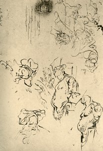 Satyr Herms a orientální hlavy, polovina 18. století, 1928 od Giovanni Battista Tiepolo