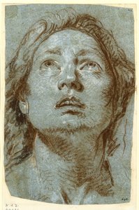 Studie hlavy svaté Agáty od Giovanni Battista Tiepolo