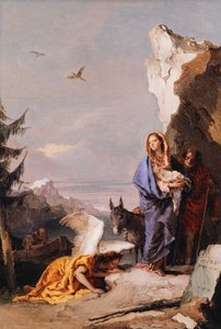 Die Flucht nach Ägypten, ca. 1767-70 von Giovanni Battista Tiepolo