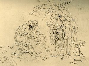 Die Öffnung eines Grabes, Mitte des 18. Jahrhunderts, 1928 von Giovanni Battista Tiepolo