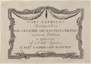 Titulní strana od Giovanni Battista Tiepolo