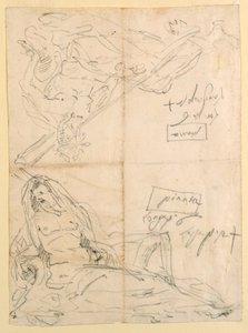Dvě skici říčních bohů od Giovanni Battista Tiepolo