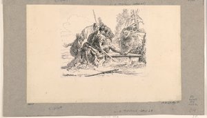 Dva vojáci a dvě ženy z Vari Capricci od Giovanni Battista Tiepolo