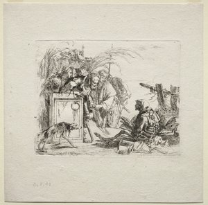 Various Caprices: Death Giving Audience, 1785. od Giovanni Battista Tiepolo