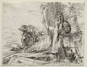 Verschiedene Launen: Der Philosoph mit einem Buch von Giovanni-Battista Tiepolo